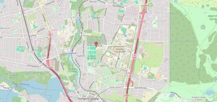 Vejkort over Lyngby-Taarbæk