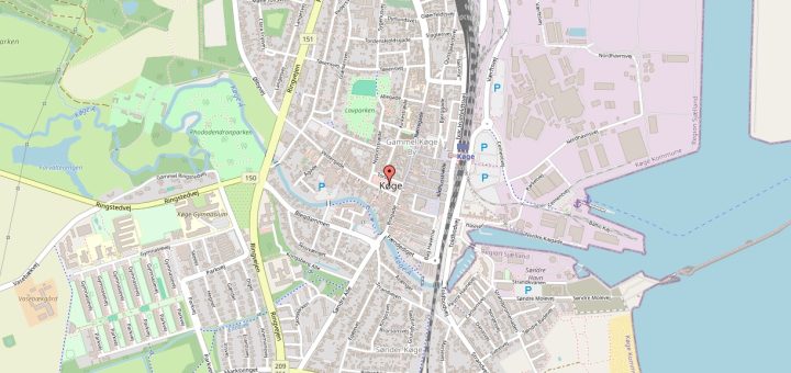 Vejkort over Køge