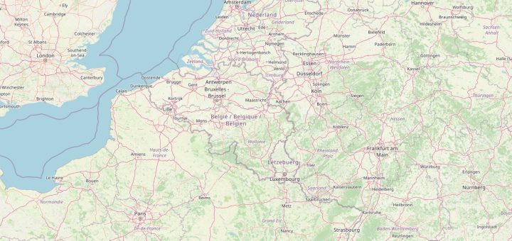 Kort Belgien