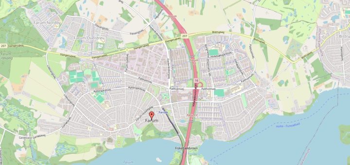 Vejkort over Farum, Danmark